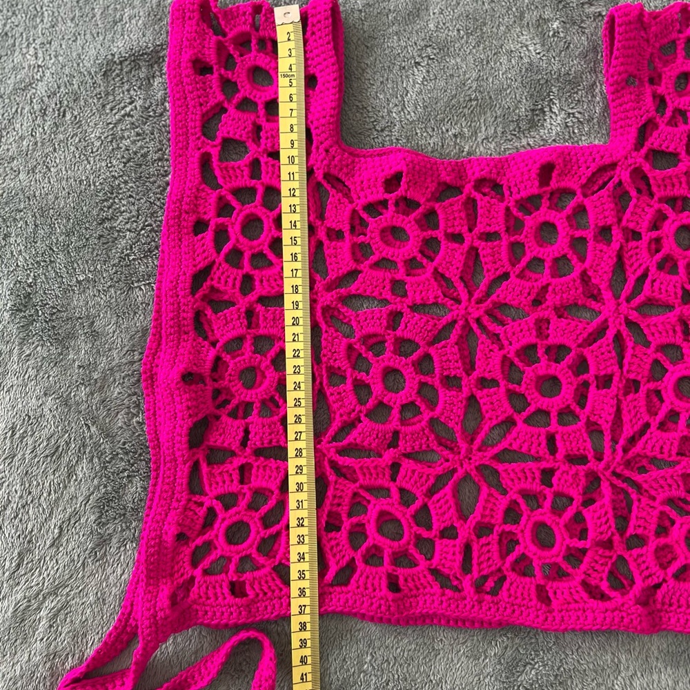 Handmade Crochet Vest – One Size Fits All - Picture 4 of 6
